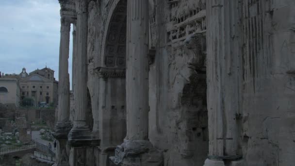 セプティミウス セヴェルスのアーチの上からの眺め — ストック動画