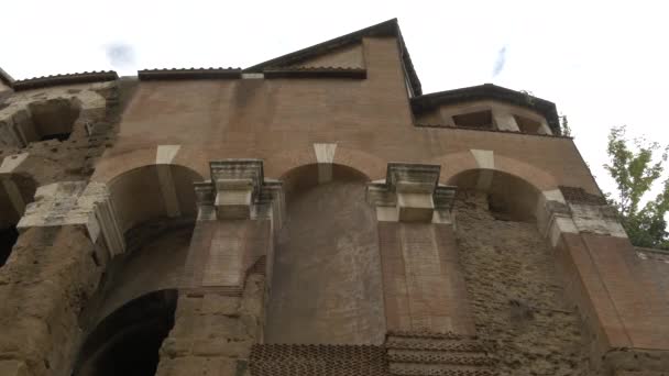 Vista Angolo Basso Del Teatro Marcellus — Video Stock