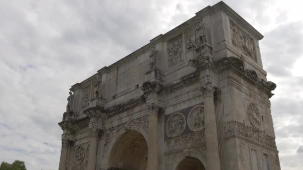 Łuk Konstantyna Rzymie — Wideo stockowe