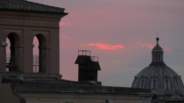 Torre Cúpula Pôr Sol — Vídeo de Stock