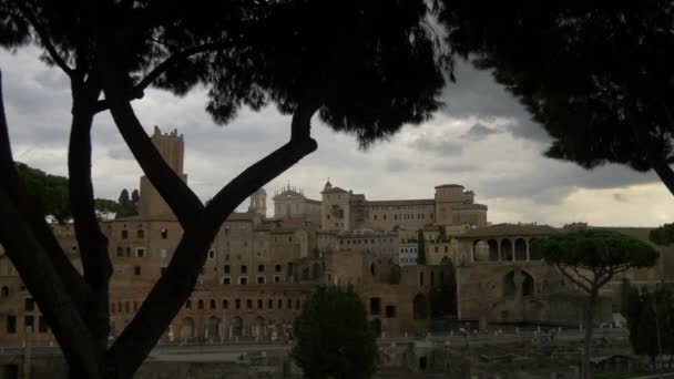 Trajan Market Cloudy Afternoon — 图库视频影像