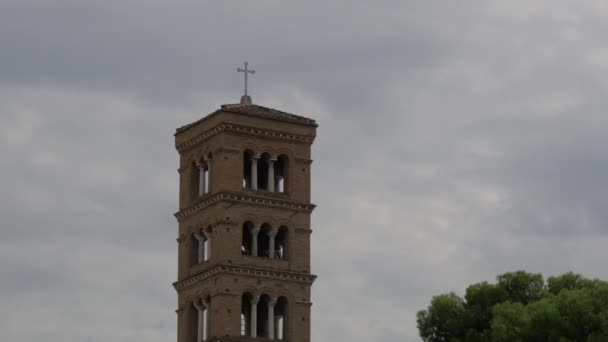 Toren Van Santa Maria Cosmedin — Stockvideo