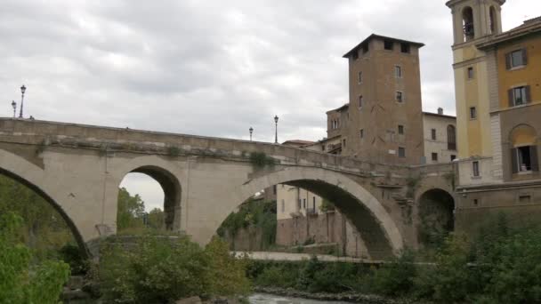 Ponte Fabricio Roma — Vídeos de Stock