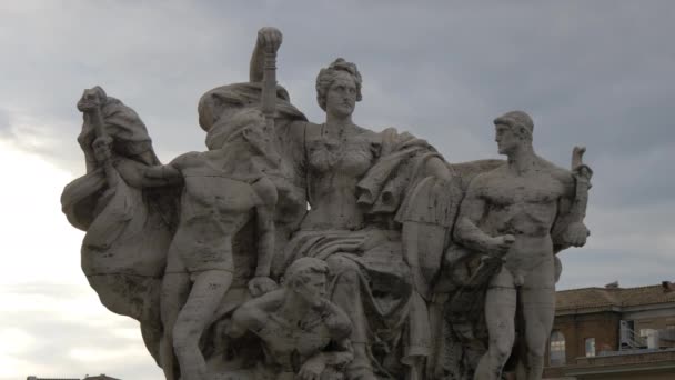 Ομάδα Αγαλμάτων Στη Ρώμη — Αρχείο Βίντεο