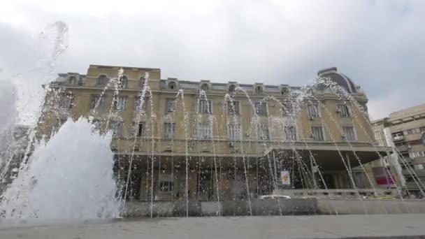 Fontana Primavera Bucarest Concetto Viaggio — Video Stock