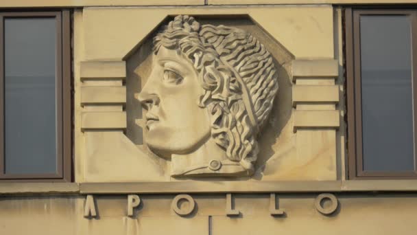 Apollo Bóg Płaskorzeźba — Wideo stockowe