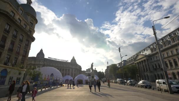 Queen Elizabeth Boulevard Affollato — Video Stock