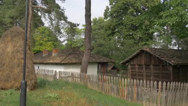 Des Hommes Marchent Dans Une Ruelle Musée Village — Video