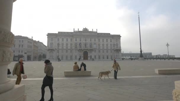 Палаццо Дель Ллойд Триестино — стоковое видео