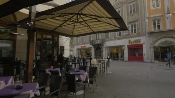 Ristorante All Aperto Nel Centro Città — Video Stock