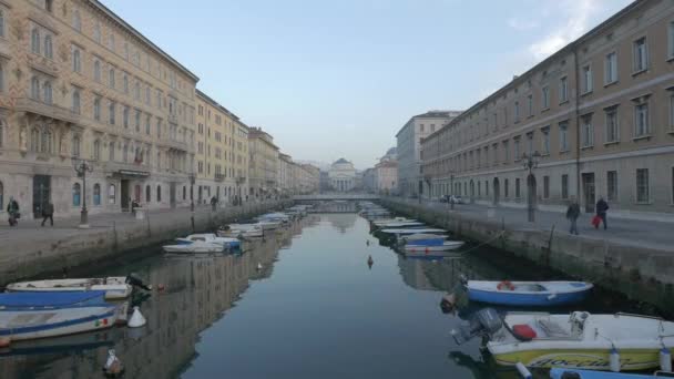 Canal Grande Trieste — Vídeo de Stock