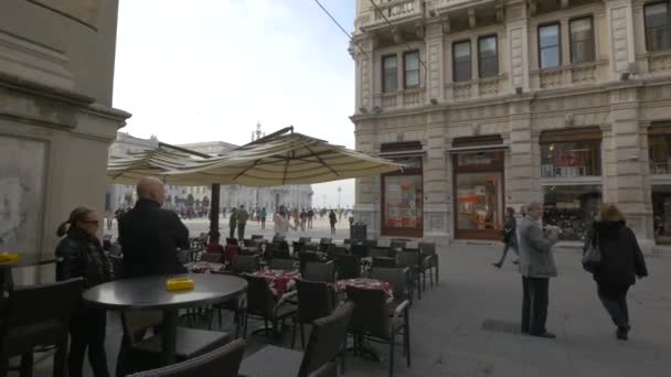 Restaurante Aire Libre Unity Square — Vídeos de Stock