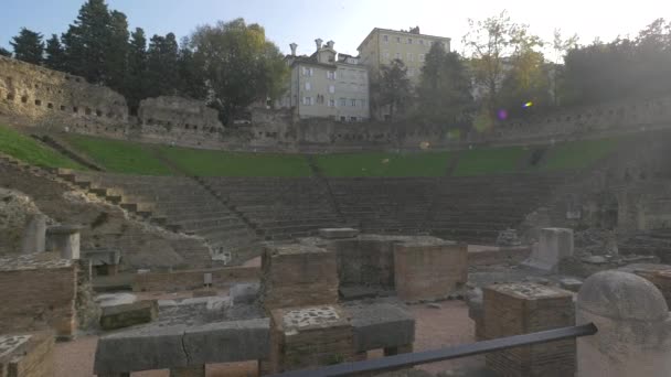 Ruínas Teatro Romano — Vídeo de Stock