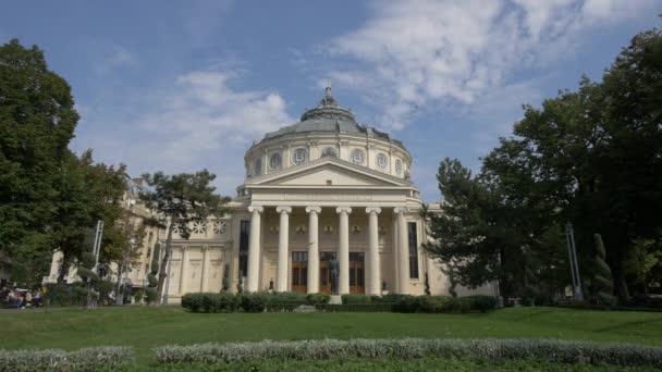 Fasada Rumuńskiego Ateneum — Wideo stockowe