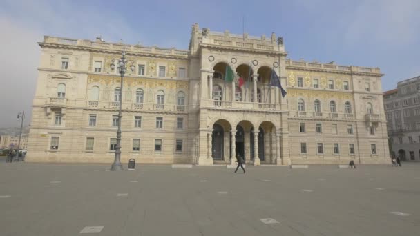 Palazzo Del Guverno Trieste Italia — Vídeo de stock