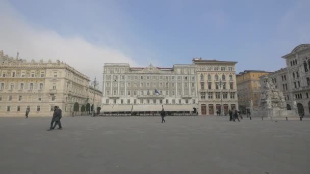 Palazzo Stratti Στην Τεργέστη — Αρχείο Βίντεο