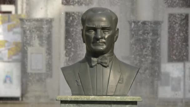 Ataturks Standbeeld Reisconcept — Stockvideo
