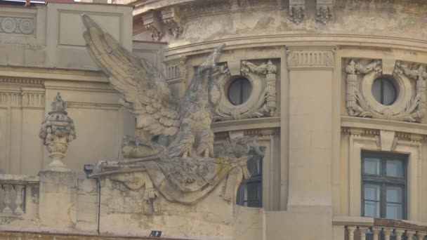 Estatua Palacio Nacional Del Círculo Militar — Vídeo de stock