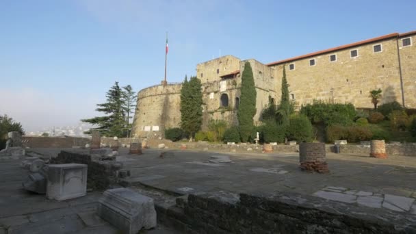 San Giusto Castle Trieste Italy — 图库视频影像