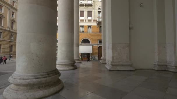 Colonne Supporto Trieste Italia — Video Stock