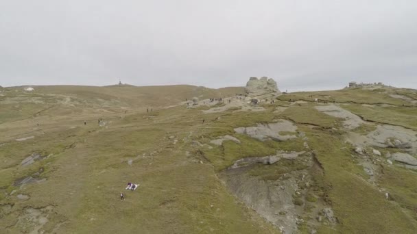 Vue Aérienne Des Monts Bucegi — Video