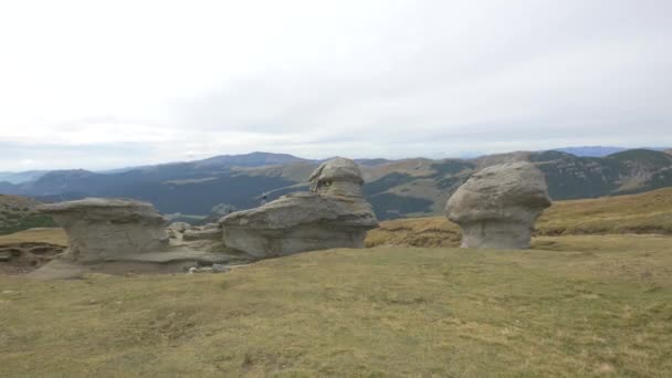 Meseta Babele Las Montañas Bucegi — Vídeos de Stock