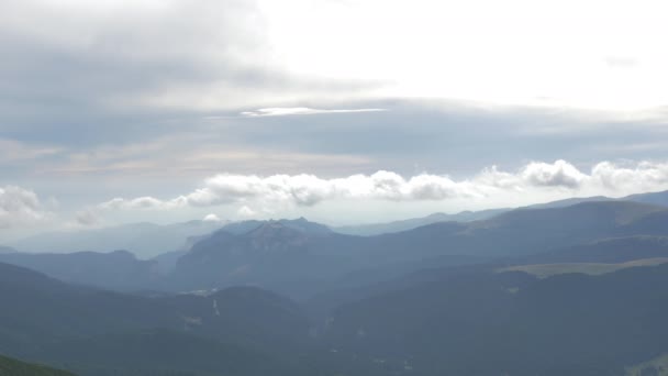 Montañas Bucegi Bajo Las Nubes — Vídeos de Stock