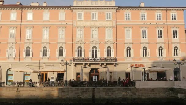 Terrazza Sul Canal Grande Trieste — Video Stock