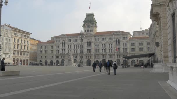 Piazza Unita Trieste — Stockvideo