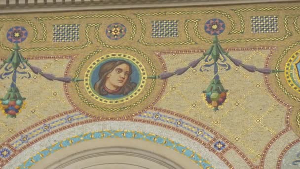 Medaglioni Mosaici Trieste Italia — Video Stock