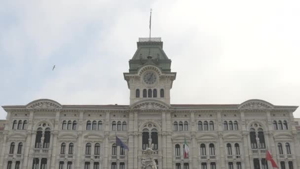 Amplie Torre Prefeitura Trieste — Vídeo de Stock