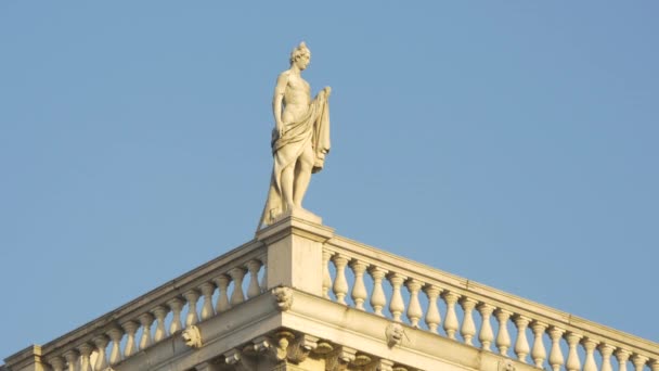 Estatua Techo Del Museo Revoltella Trieste — Vídeo de stock