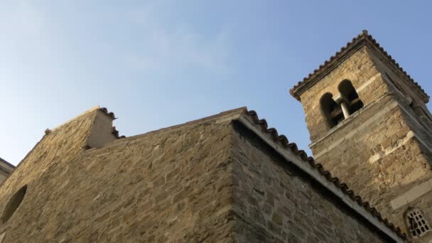 Low Angle San Silvestro Church Walls — Stock Video