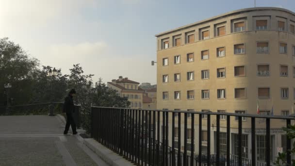 Edificio Storificato Ringhiera Ferro — Video Stock