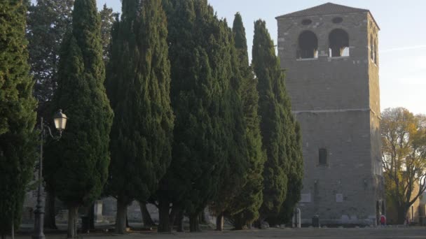 Torre Catedral San Giusto Trieste — Vídeos de Stock