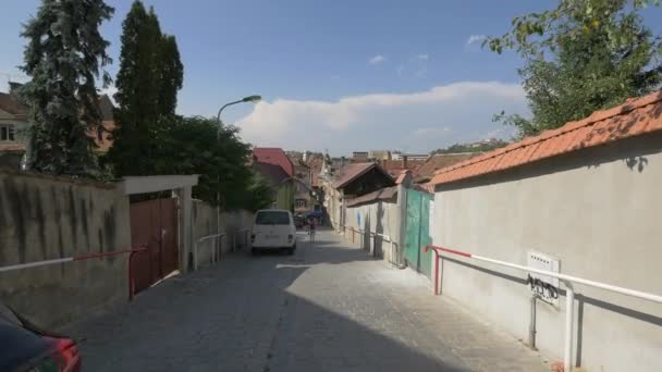 Uitzicht Steeg Van Het Kasteel — Stockvideo