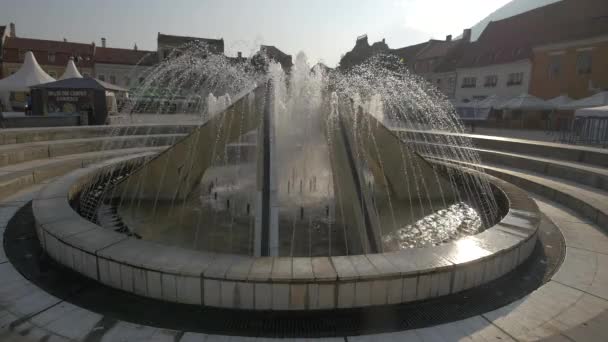 Fontana Primaverile Piazza Del Consiglio — Video Stock
