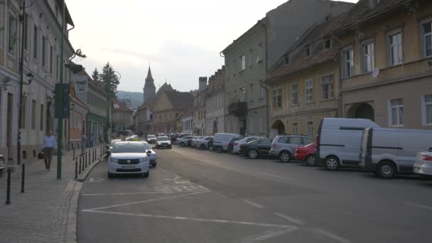 Calle Nicolae Balcescu Brasov — Vídeo de stock