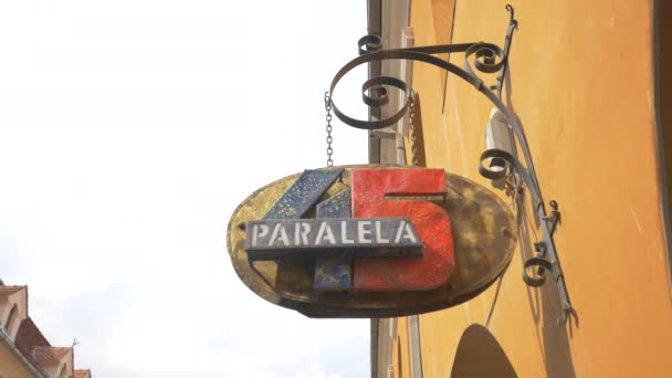 Paralela Shop Sign — Video Stock