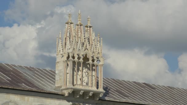 Декорации Крыше Camposanto Monumentale — стоковое видео