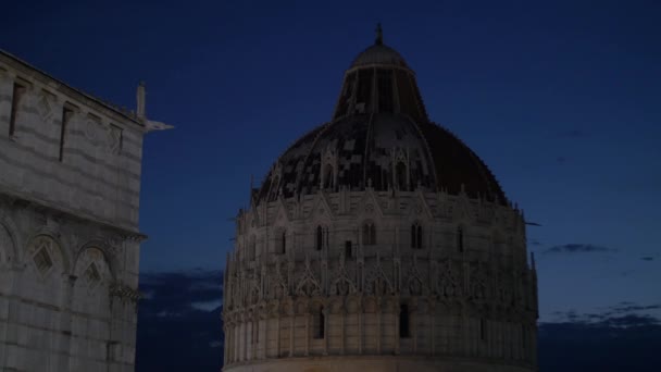 Baptistery John Seen Night — Stock video