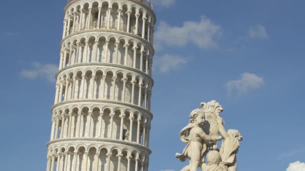 Fontana Dei Putti Pisa Kulesi — Stok video