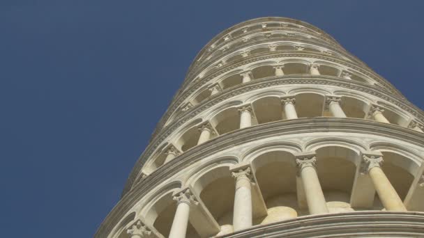Baixo Ângulo Torre Inclinada Pisa — Vídeo de Stock