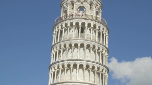 Neigung Des Schiefen Turms Von Pisa — Stockvideo