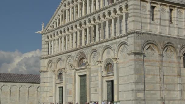 Inclinación Hacia Arriba Catedral Pisa — Vídeo de stock