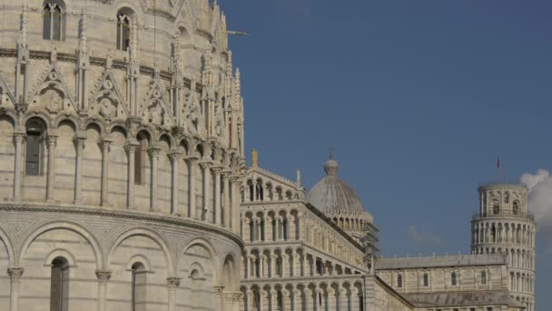 Látványosságok Itt Piazza Del Duomo Pisa — Stock videók