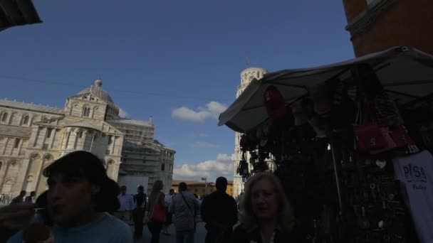 Det Lutande Tornet Pisa Piazza Dei Miracoli — Stockvideo