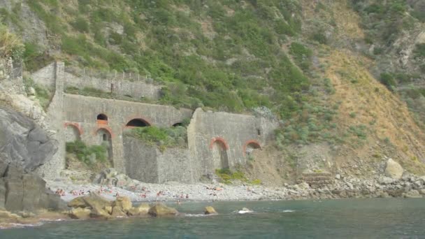 Stone Wall Cinque Terre — Stock Video