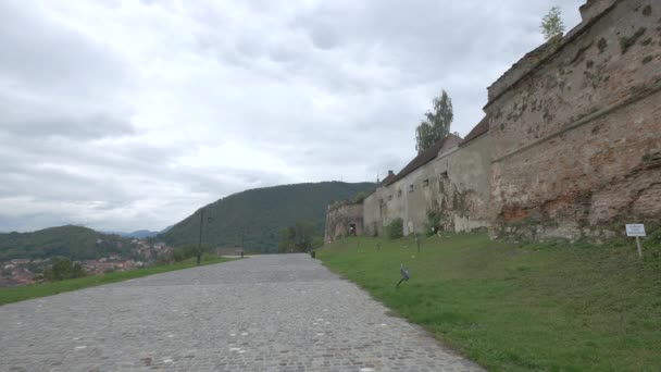 Vicolo Vicino Alla Cittadella Della Guardia Brasov — Video Stock