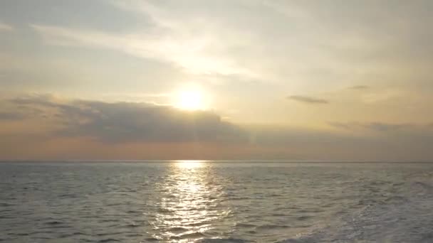 利古里亚海的落日 — 图库视频影像